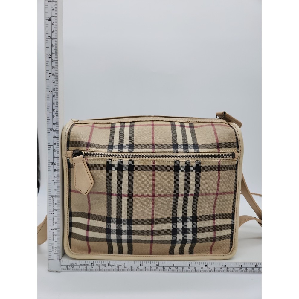 Burberry Beige and Black Check Crossbody Bag - Picture 2 of 15